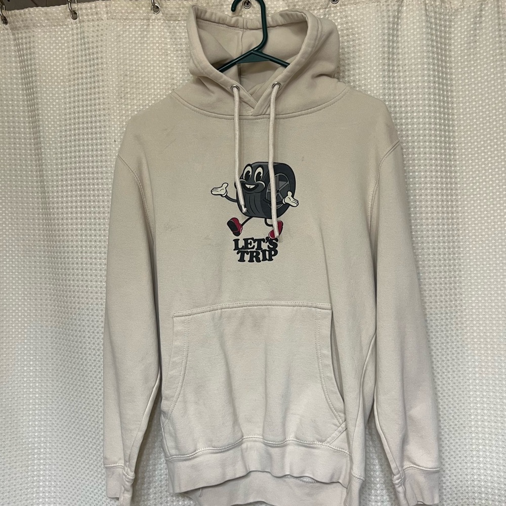 Men's Cream Graphic Hoodie